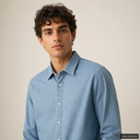 MICHAEL KORS REAL INDIGO SLIM SHIRT MK0DS01134 COL.BLEACHED INDIGO - P/E 26
